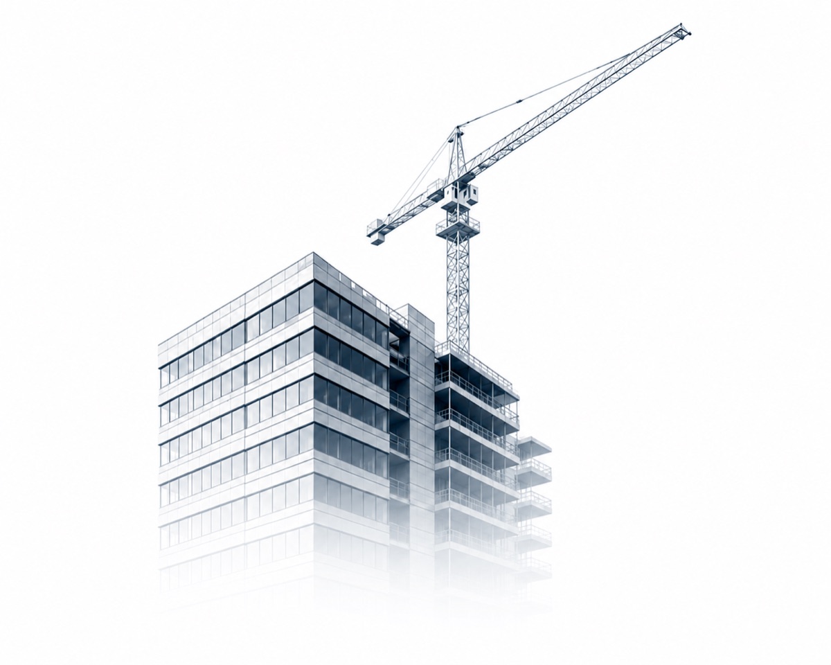 Chantier de construction avec grue